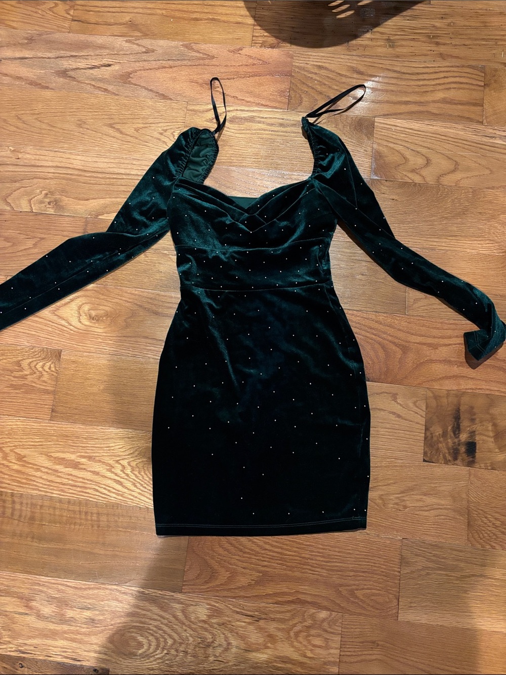 Windsor Juniors Green Velvet Dress XS